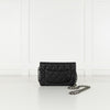 Chanel Black Caviar Leather Wallet On The Chain