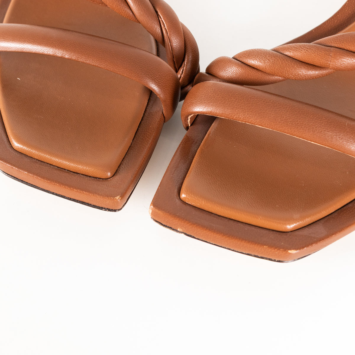 Jimmy Choo Tan Nappa Leather Strappy Heeled Sandals