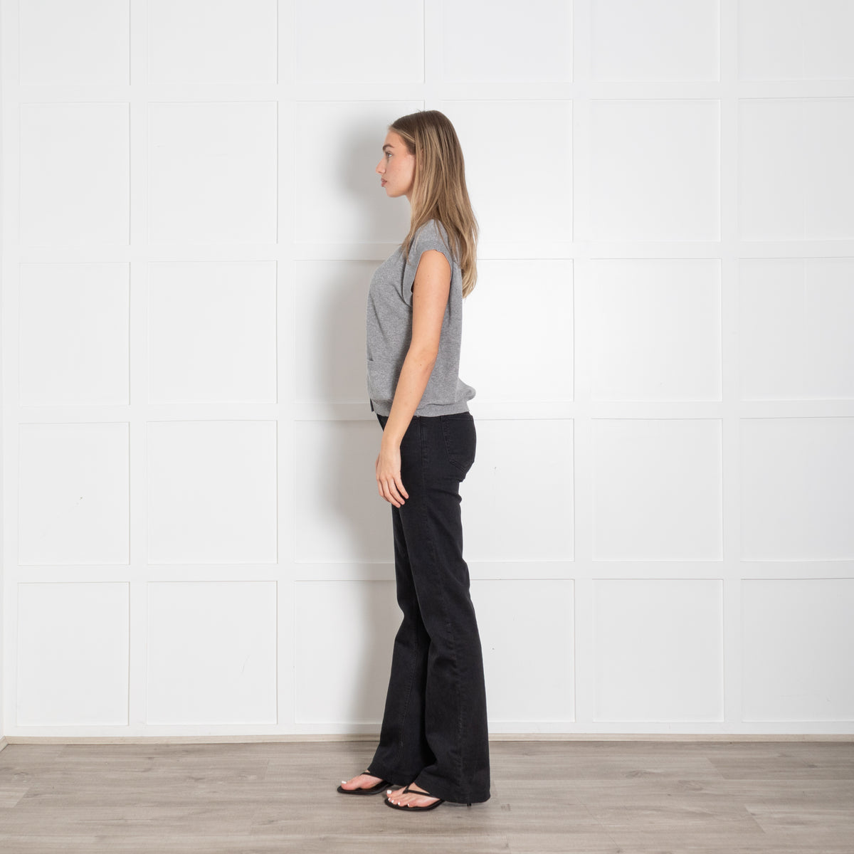 &Daughter Grey Button Up Vest