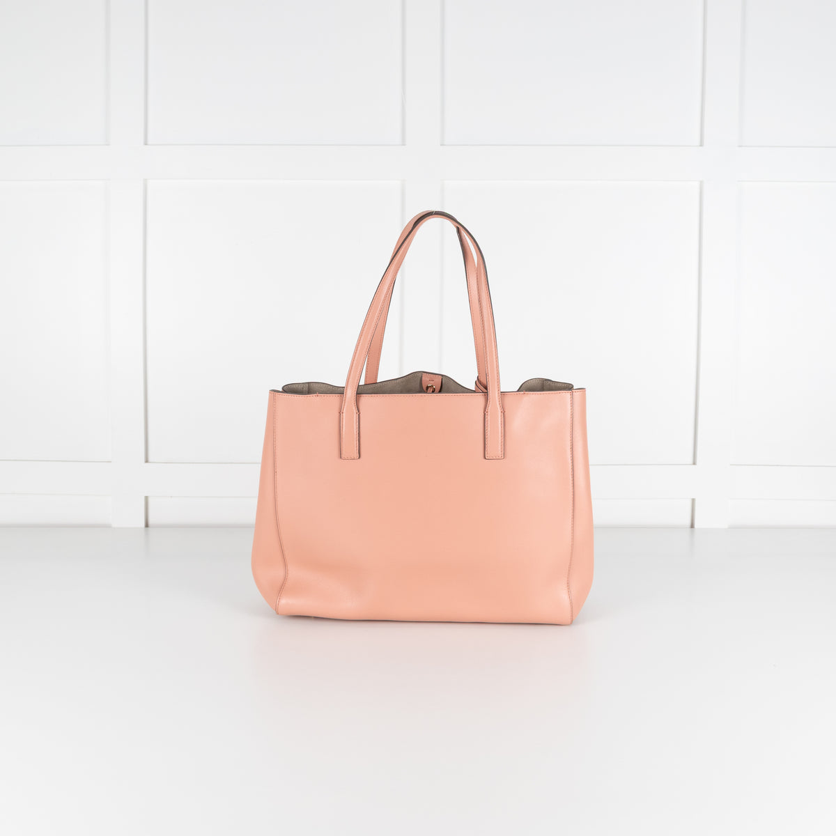 Anya Hindmarch Salmon Smiley Ebury Tote Bag