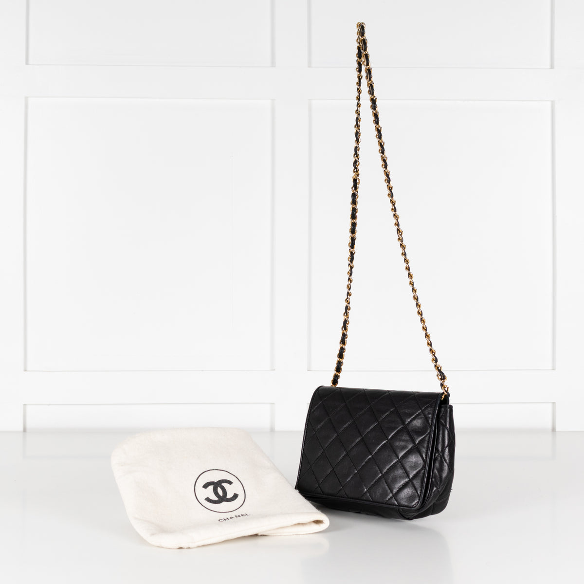 Chanel Black Vintage Quilted Flap Camera Bag