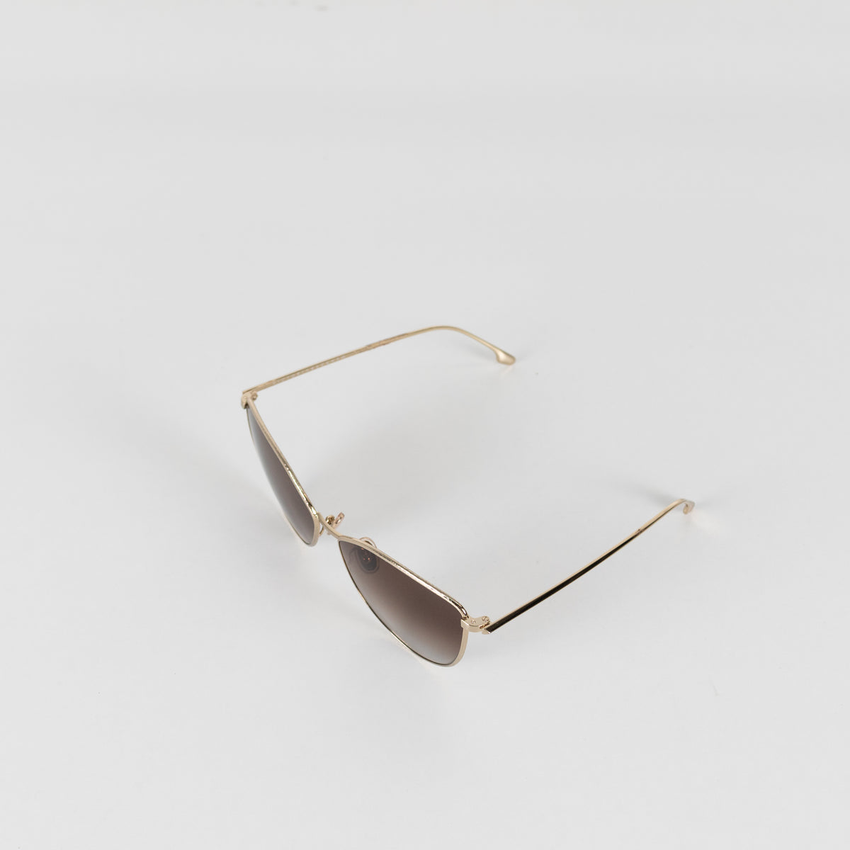 Victoria Beckham Gold Cat Eye Sunglasses With Grey Gradient Lens