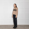 Anine Bing Brown Wool/Cashmere Mix Jumper With Paris Logo