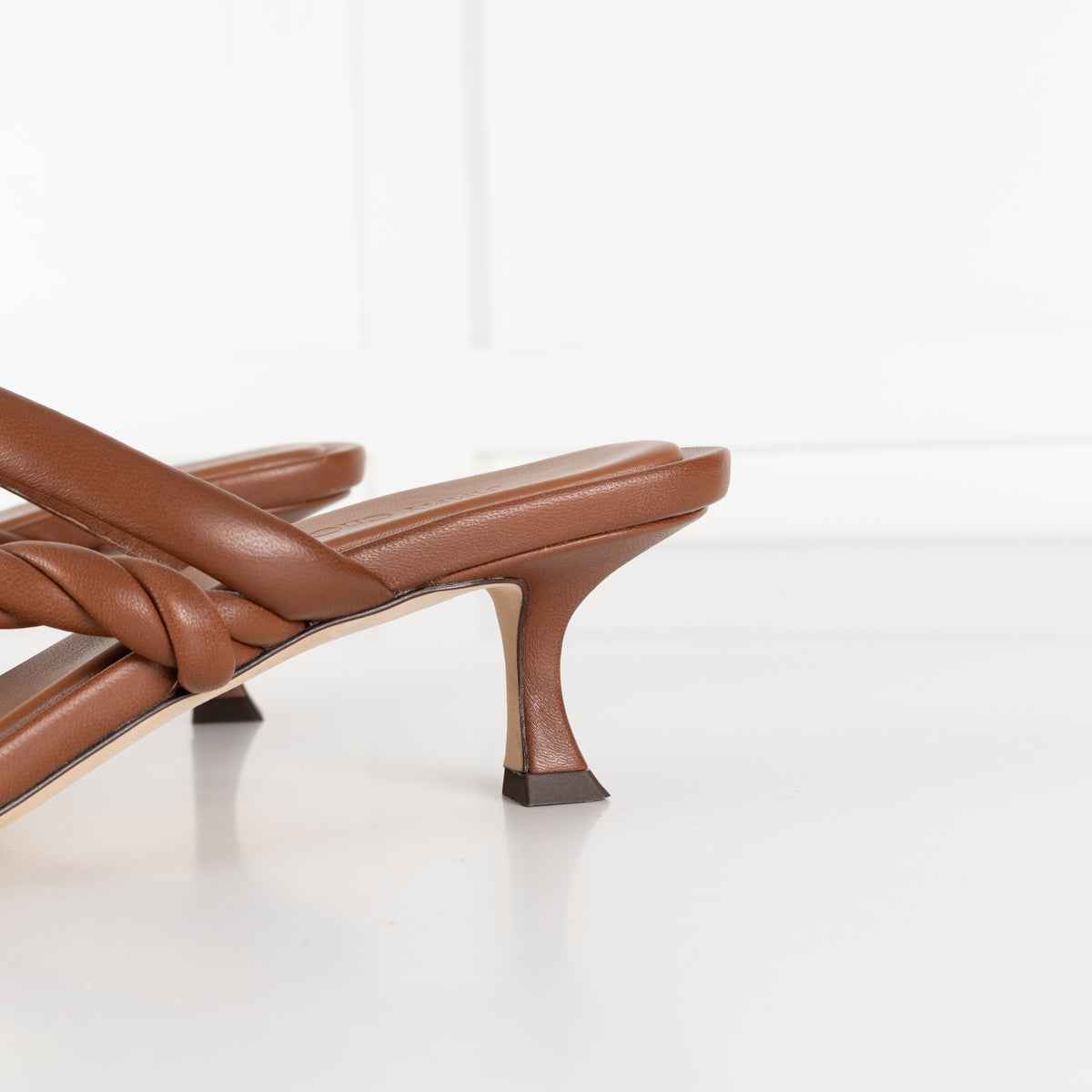 Jimmy Choo Tan Nappa Leather Strappy Heeled Sandals