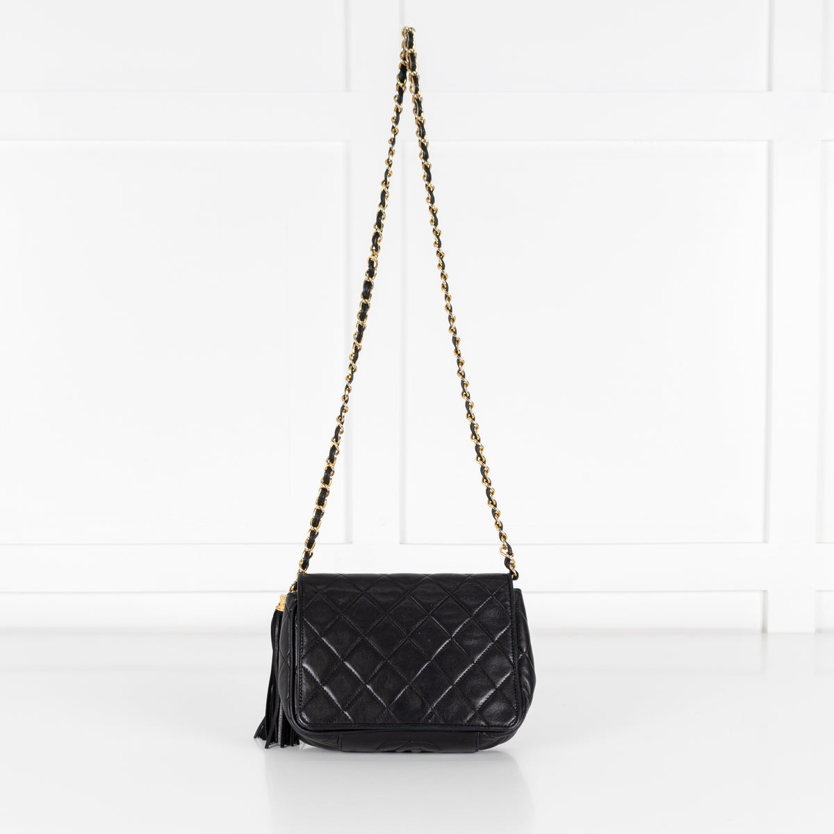 Chanel Black Vintage Quilted Flap Camera Bag