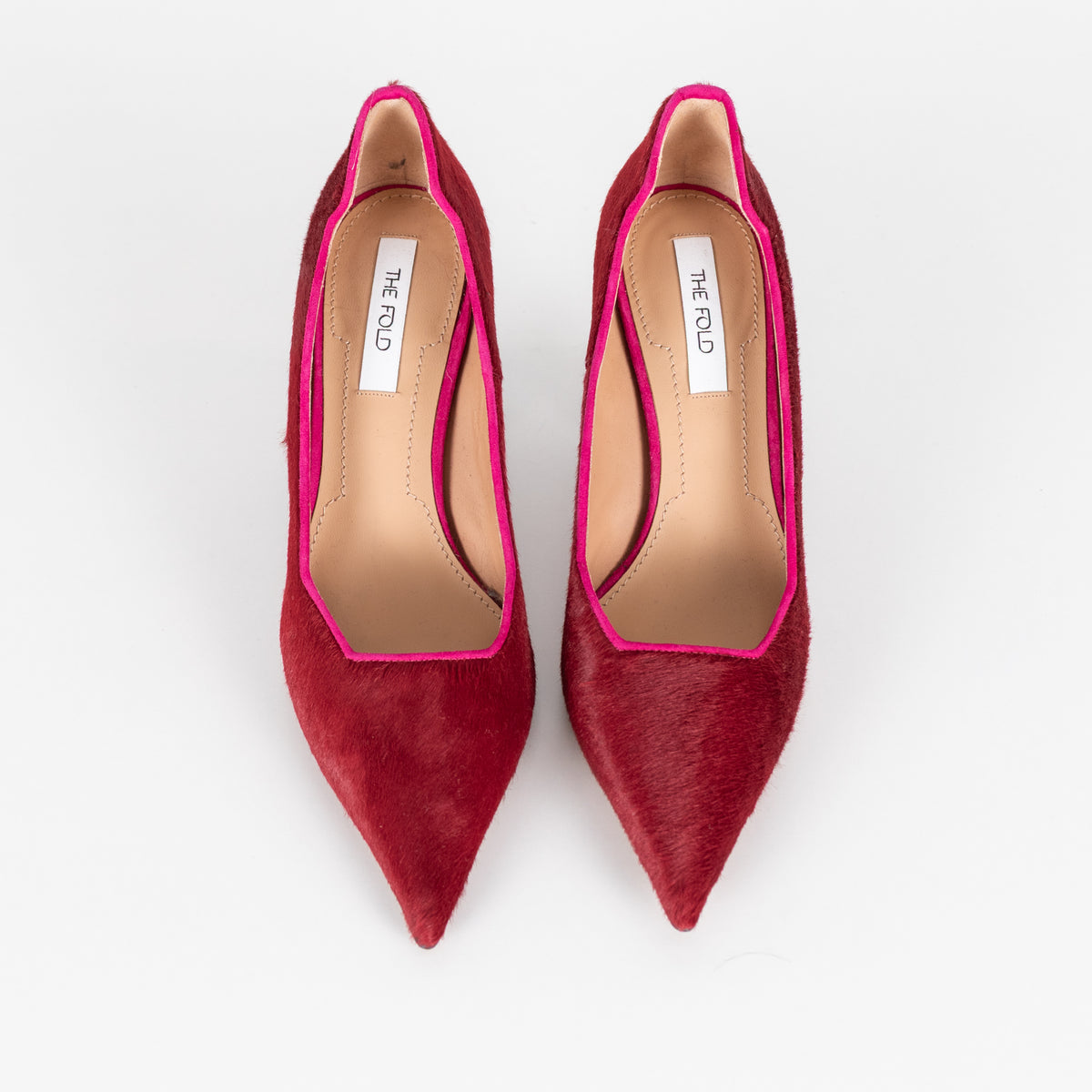 The Fold Red Ponyskin Shoes