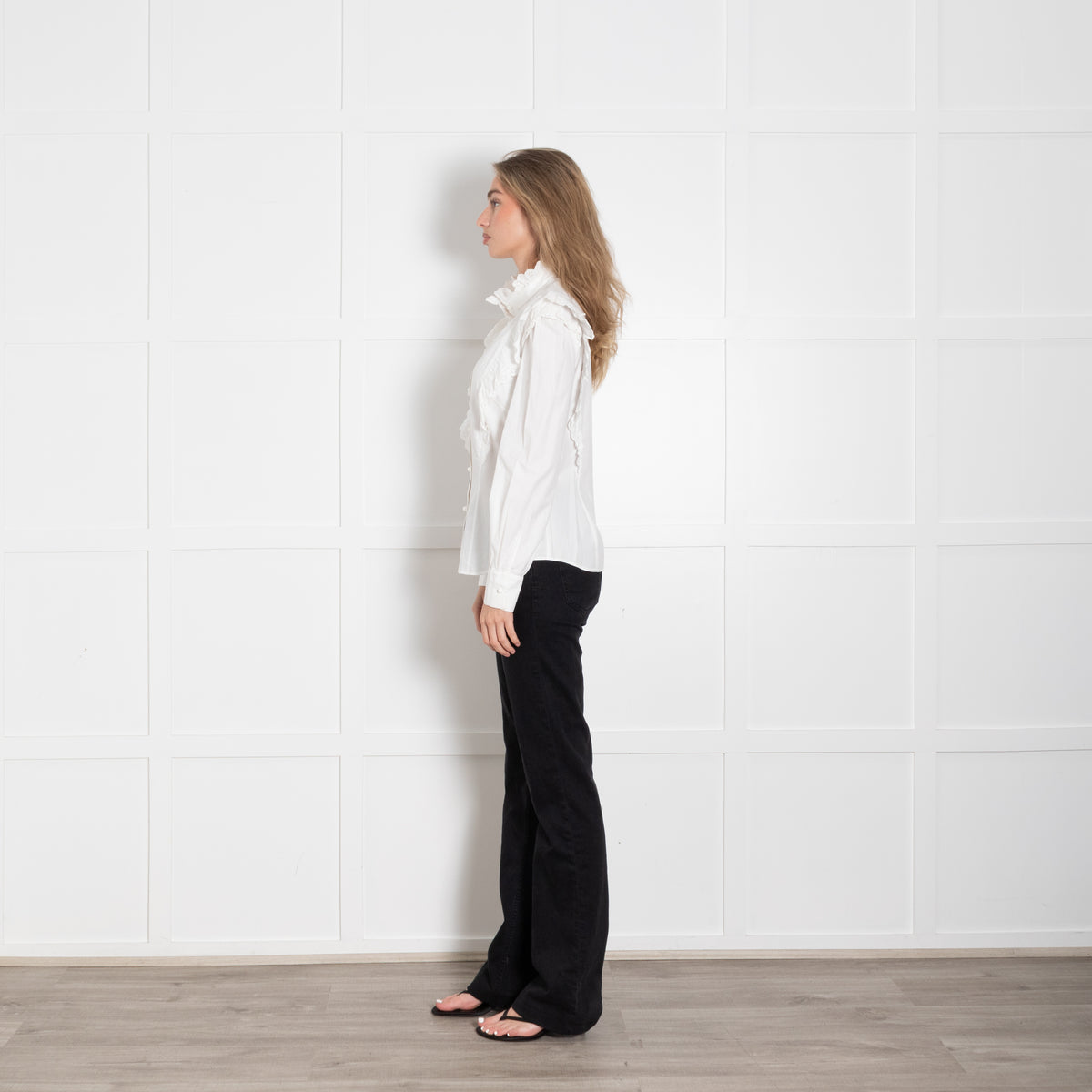 Philosophy Di Lorenzo Serafini White Broderie Anglais Detail Blouse