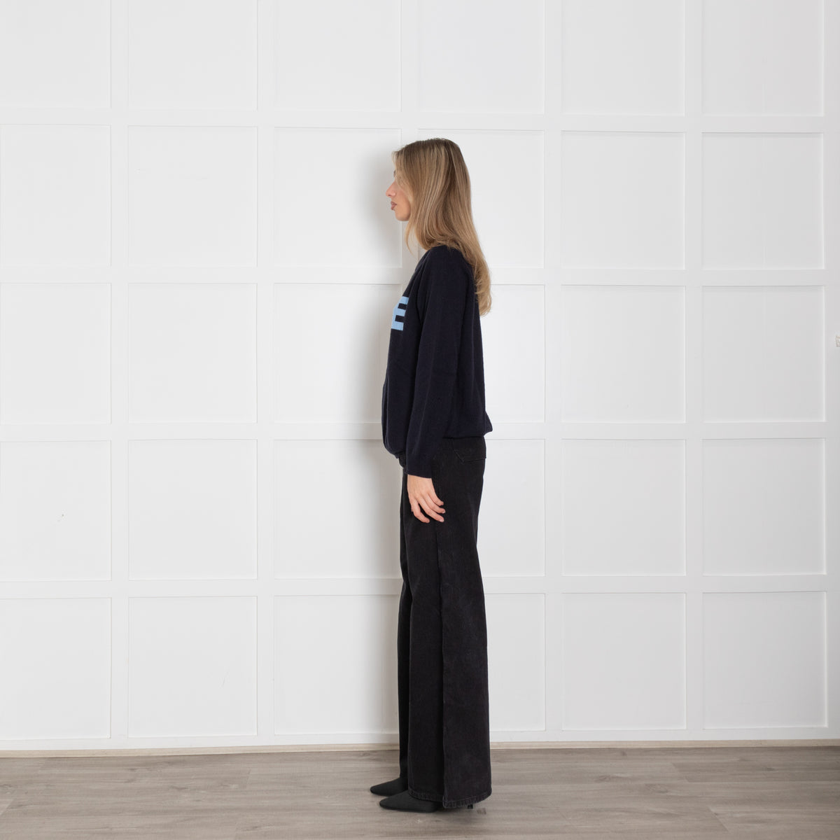 Chinti & Parker Navy Cashmere Love Sweater