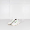 Miu Miu White Leather Trainers with Green Eyelets