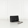 Chanel Black Caviar Leather Wallet On The Chain