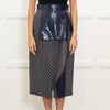 Roksanda Navy Pencil Skirt with Patent Frill