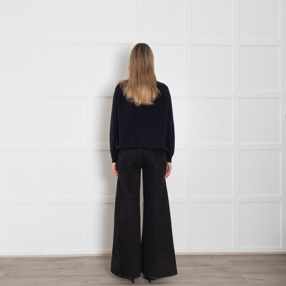 Chinti & Parker Navy Cashmere Love Sweater