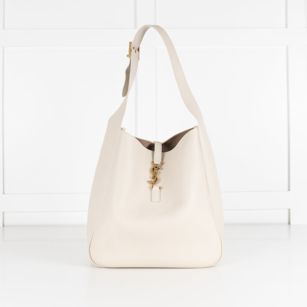 Saint Laurent Cream Large Le 5 a 7 Bag