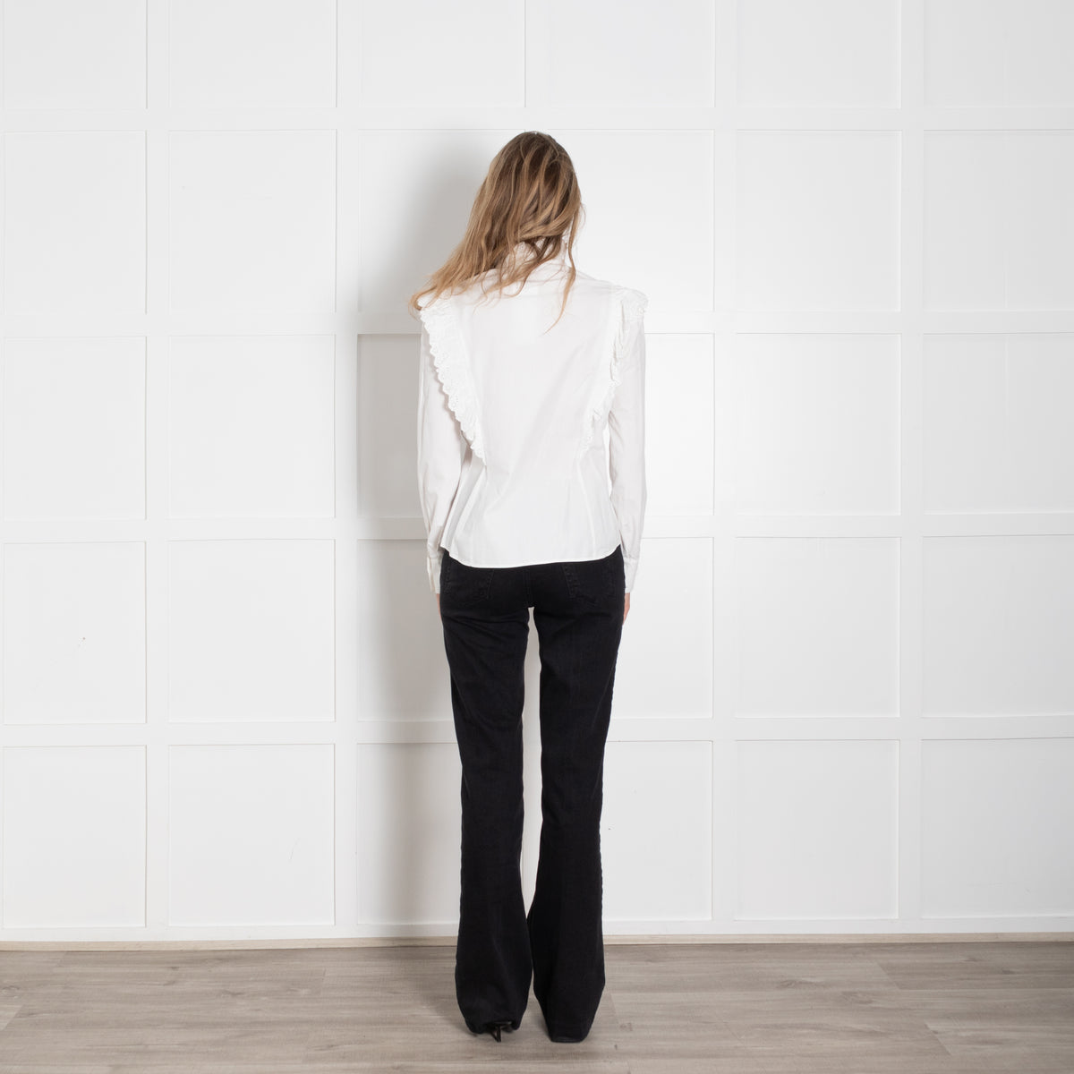 Philosophy Di Lorenzo Serafini White Broderie Anglais Detail Blouse