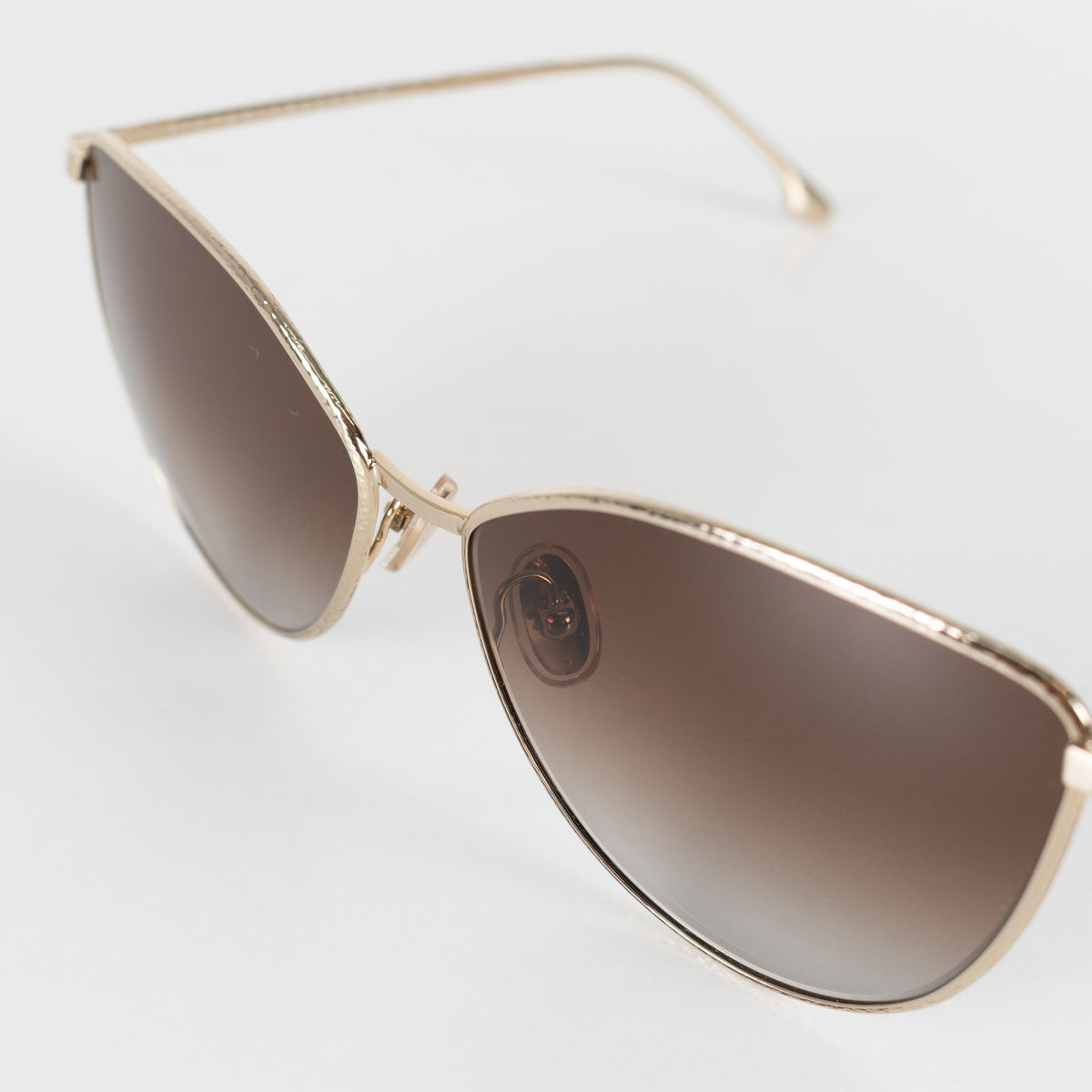 Victoria Beckham Gold Cat Eye Sunglasses With Grey Gradient Lens
