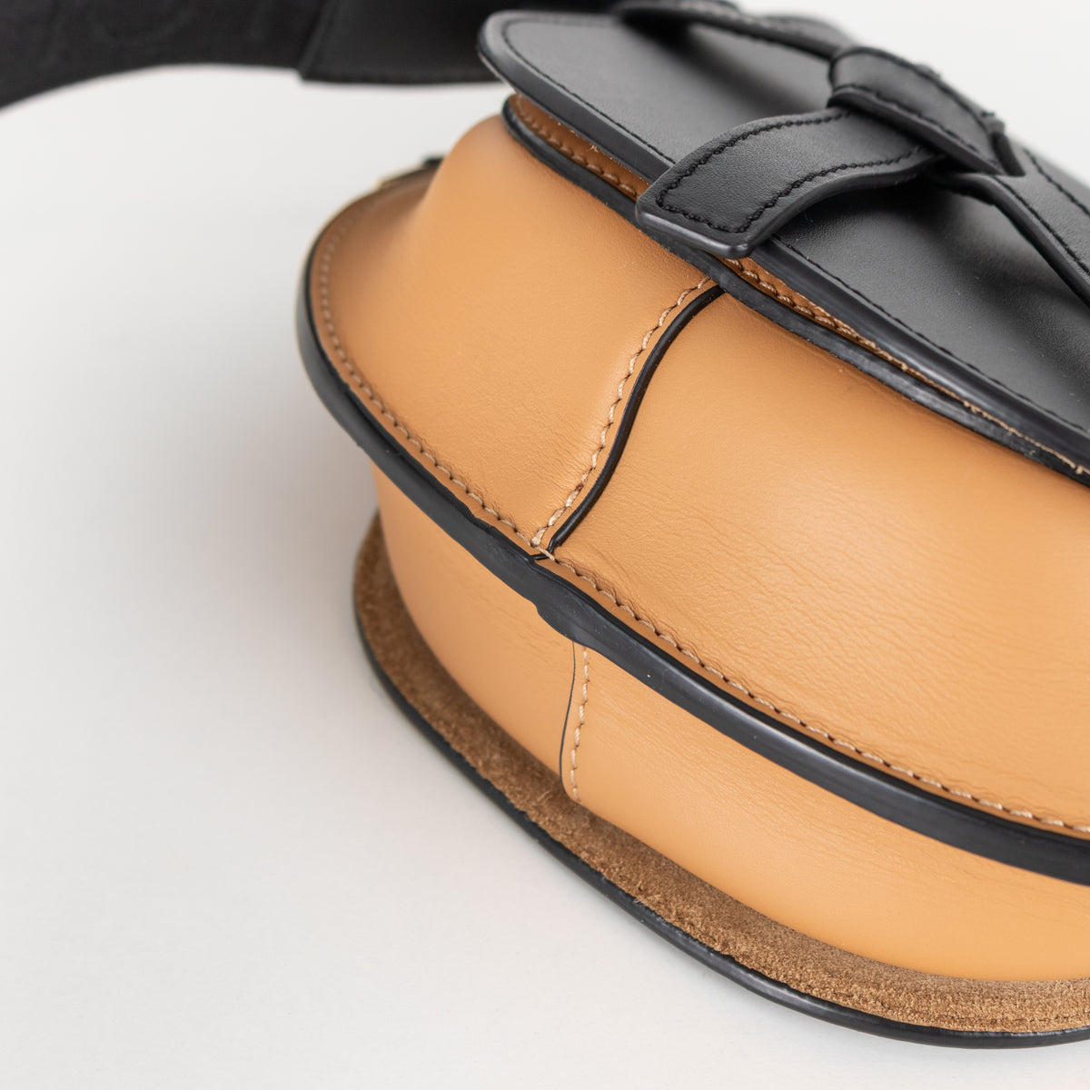 Loewe Tan Black Dual Leather Gate Mini Cross-Body Bag