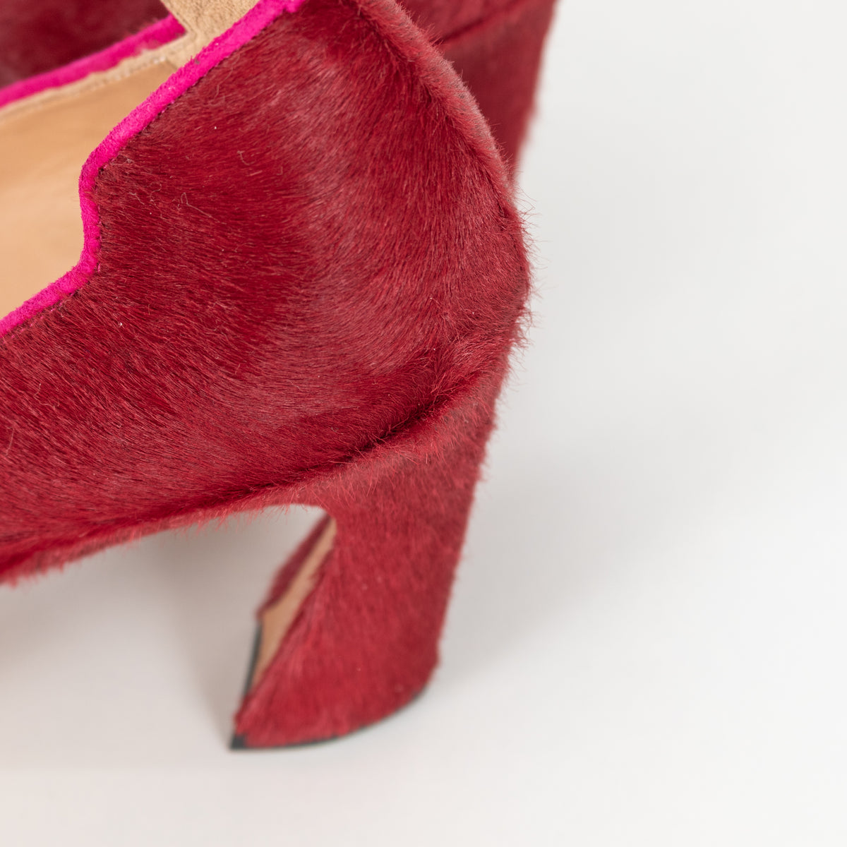 The Fold Red Ponyskin Shoes