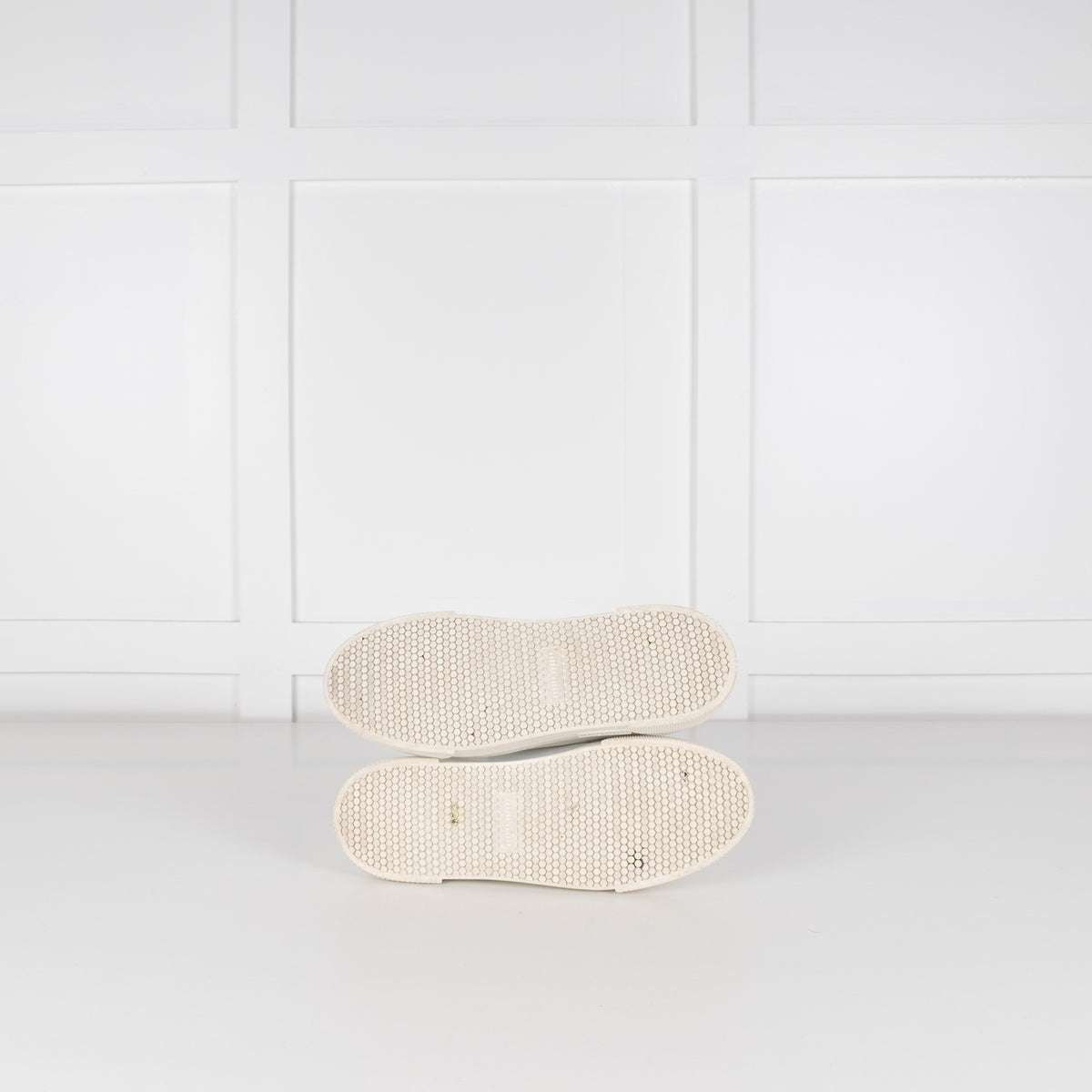 Miu Miu White Leather Trainers with Green Eyelets