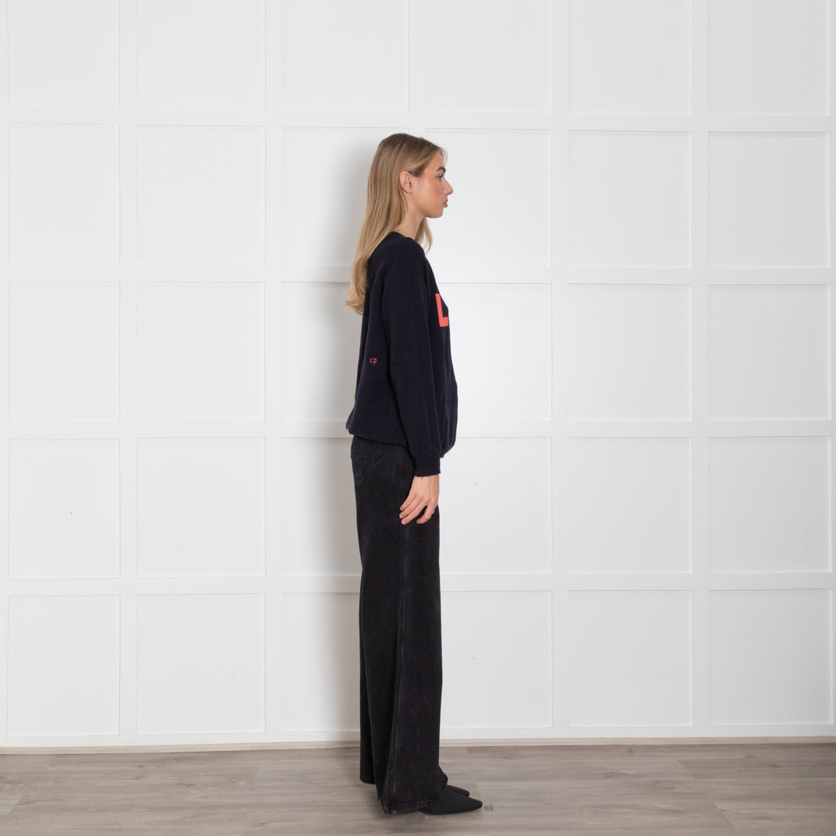 Chinti & Parker Navy Cashmere Love Sweater