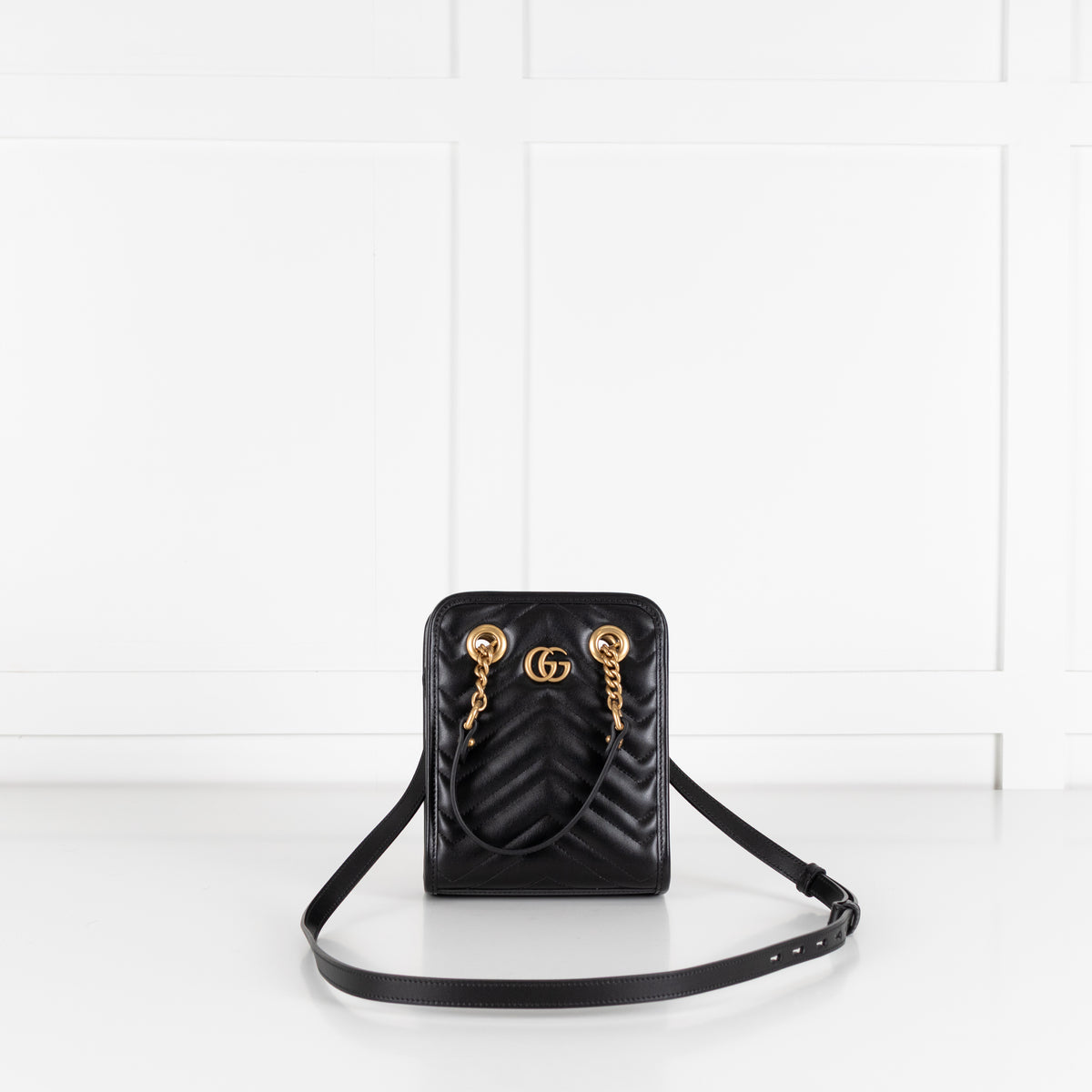Gucci Black GG Marmont Matelasse Mini Bag