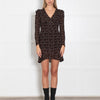 The Kooples Black Brown White Dots Mini Dress
