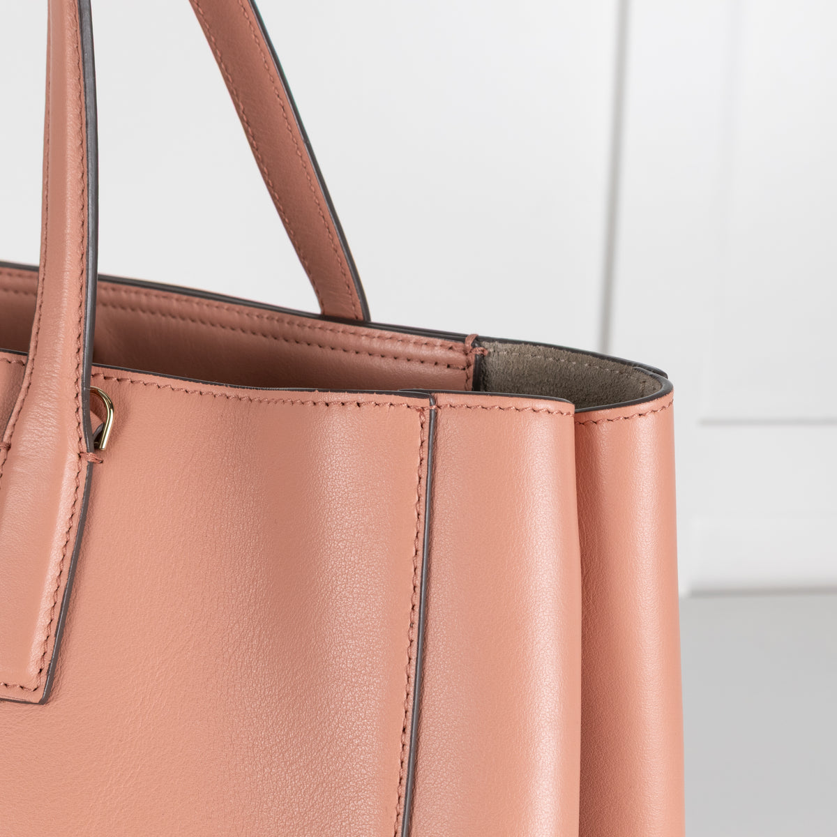 Anya Hindmarch Salmon Smiley Ebury Tote Bag