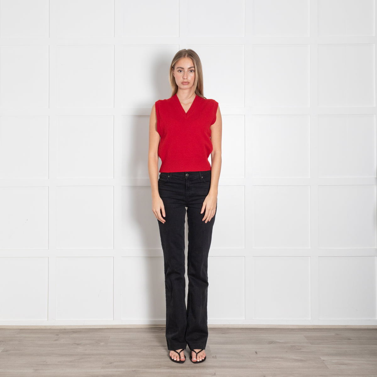 &Daughter Red Wool Sleeveless Vest