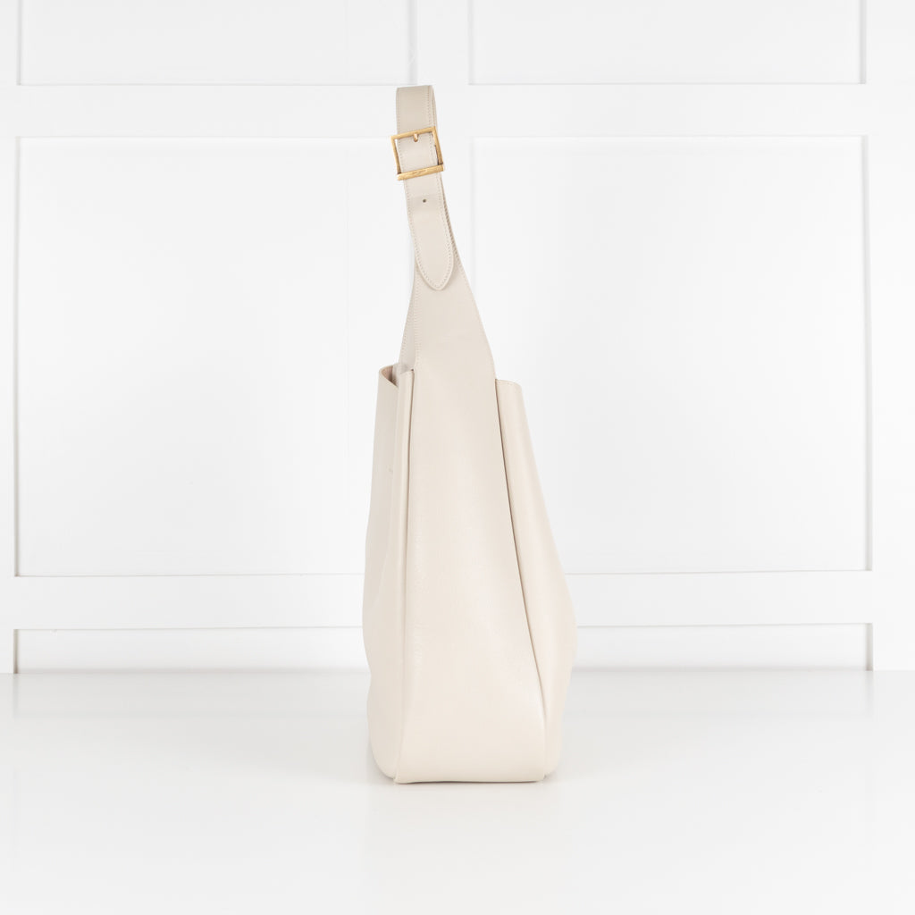 Saint Laurent Cream Large Le 5 a 7 Bag