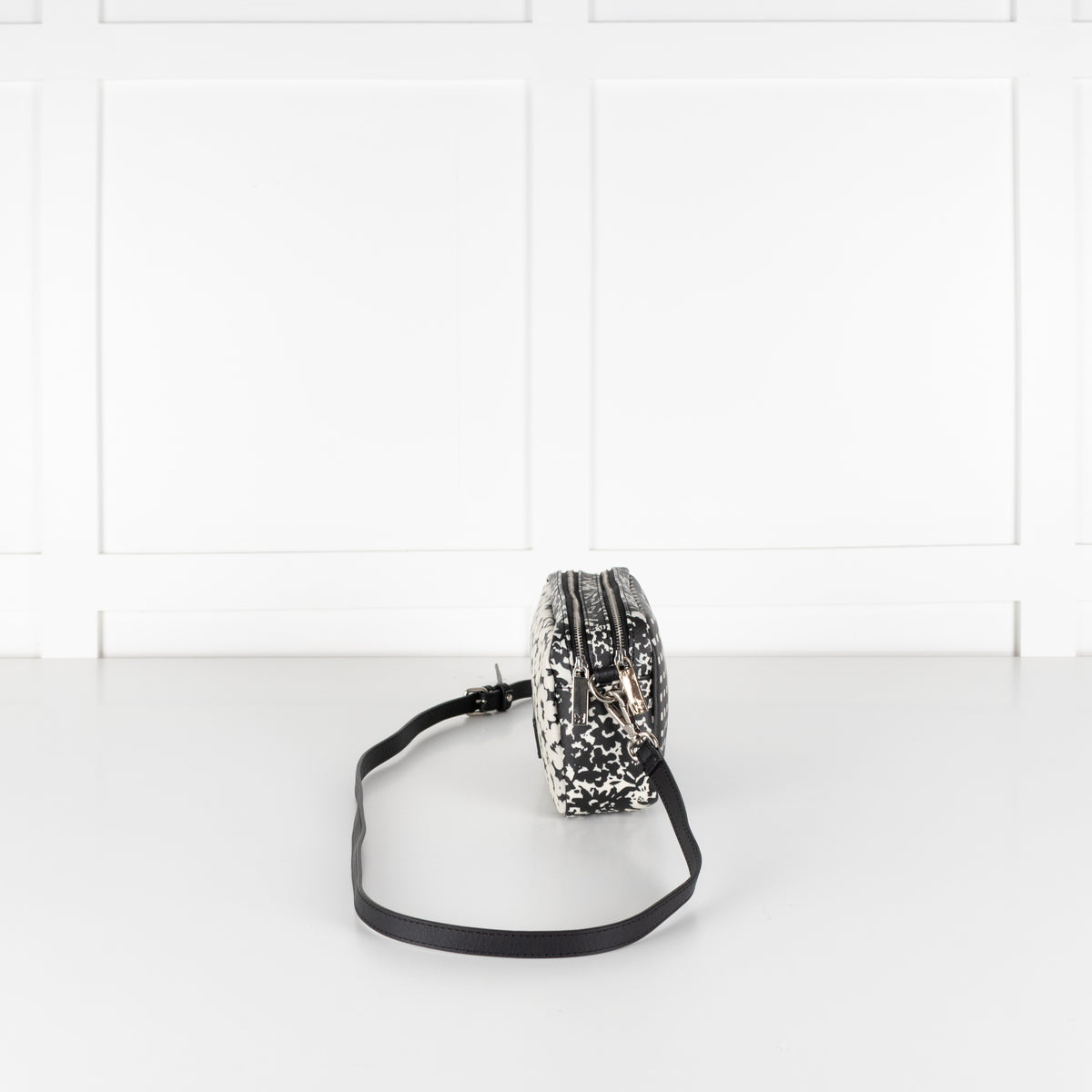 Weekend Max Mara Black and White Butterfly Print Crossbody Bag