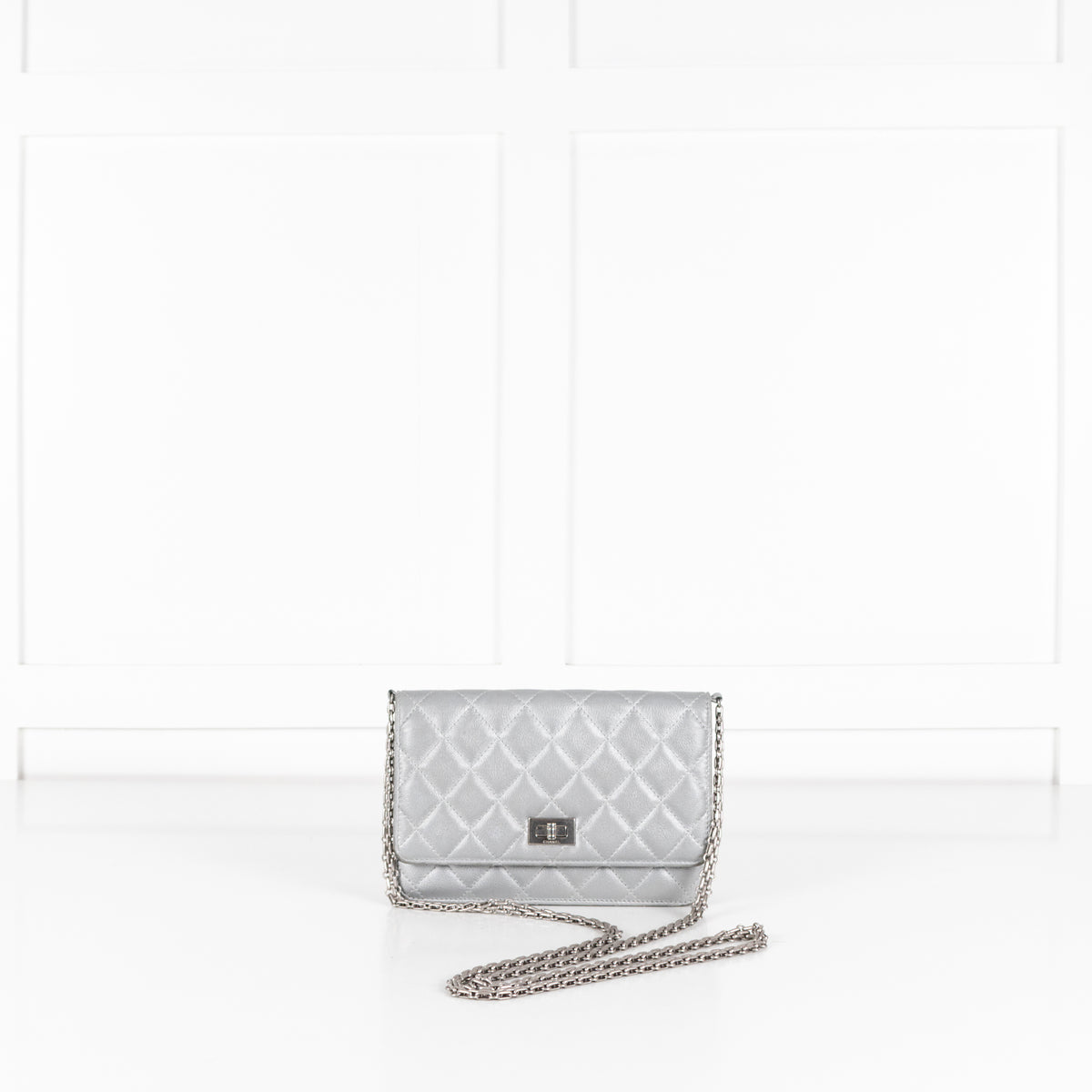 Chanel Silver WOC 2.55 Re-Edition with Box