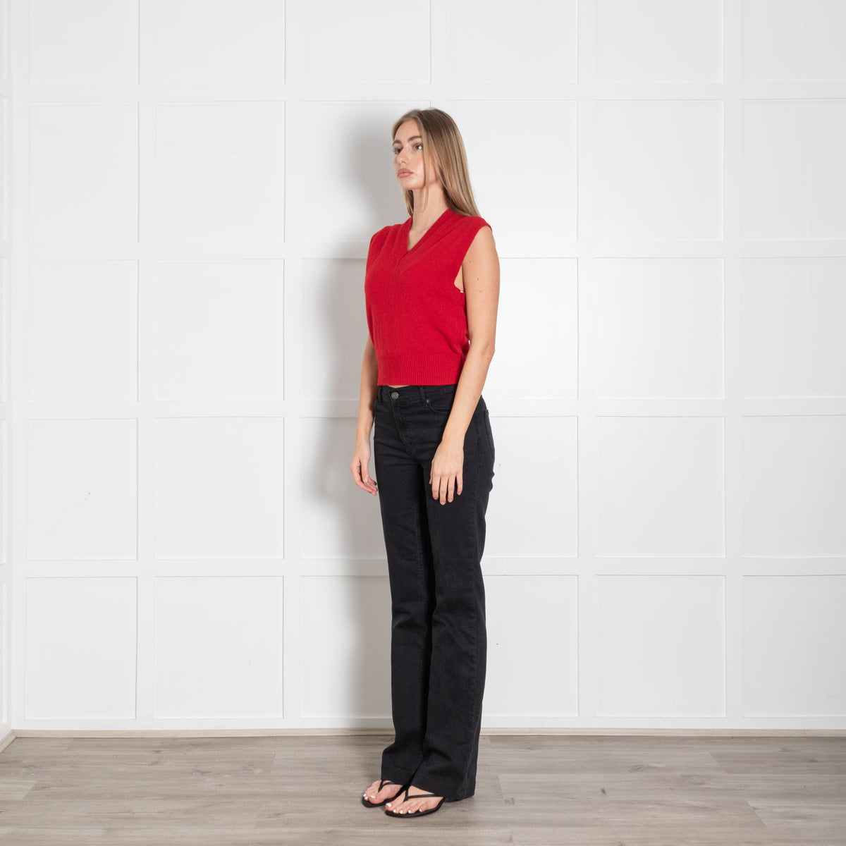 &Daughter Red Wool Sleeveless Vest