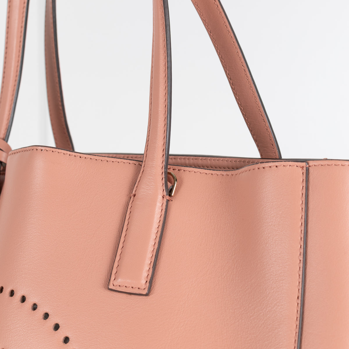 Anya Hindmarch Salmon Smiley Ebury Tote Bag