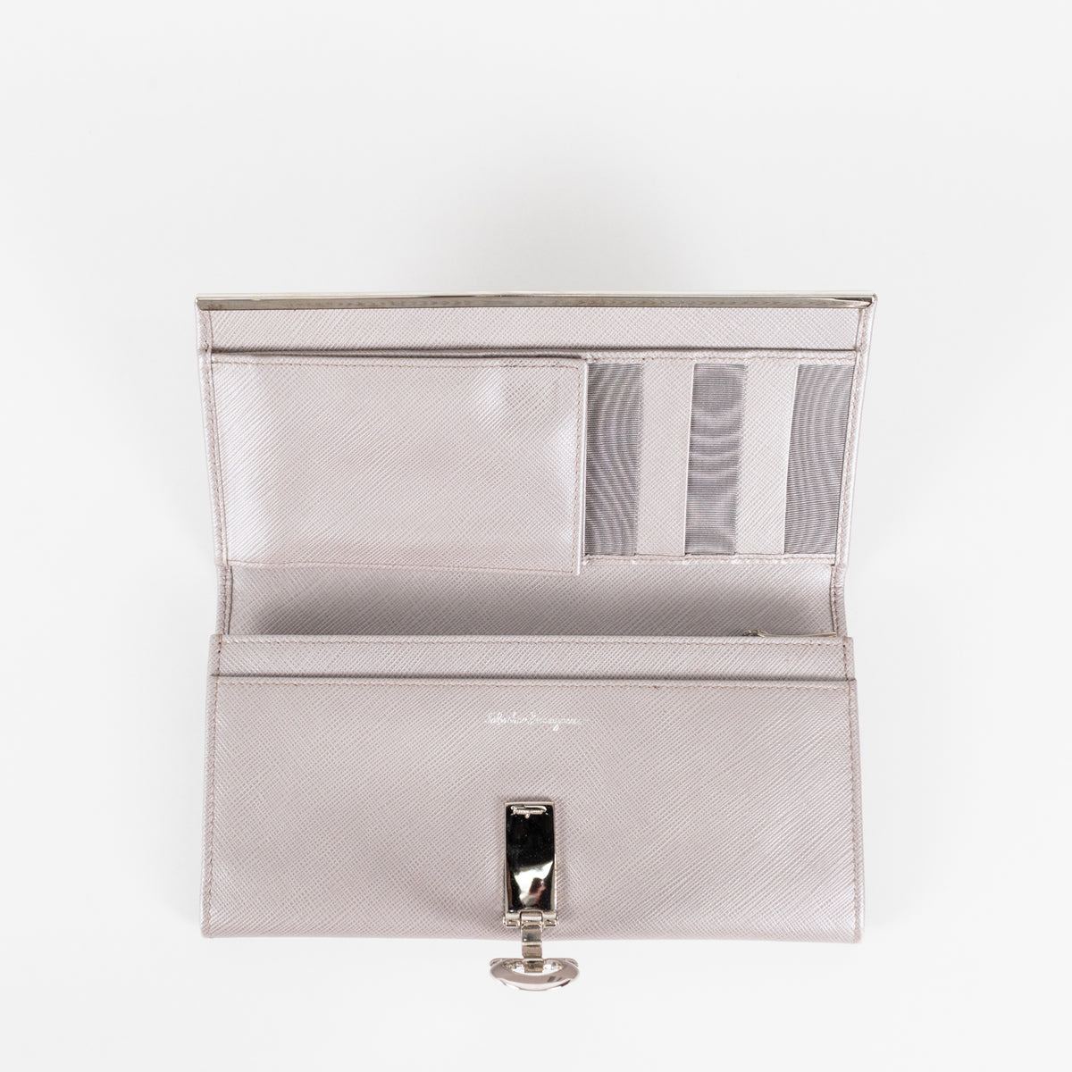Salvatore Ferragamo Grey Continental Wallet