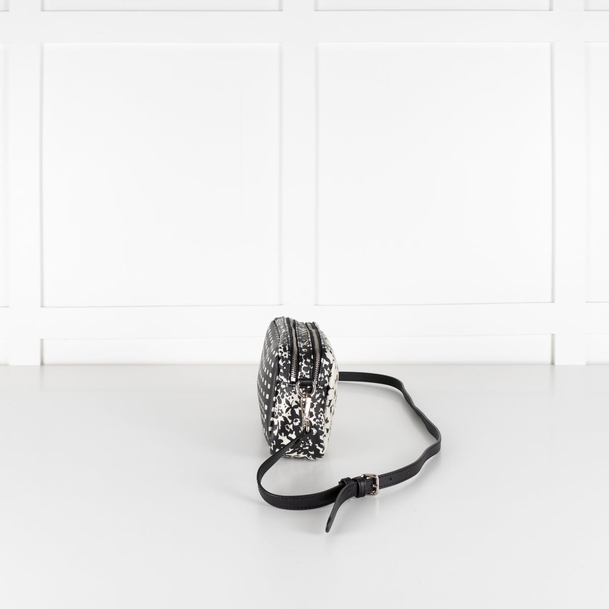 Weekend Max Mara Black and White Butterfly Print Crossbody Bag