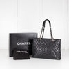 Chanel Black Caviar GST with Silver Hardware