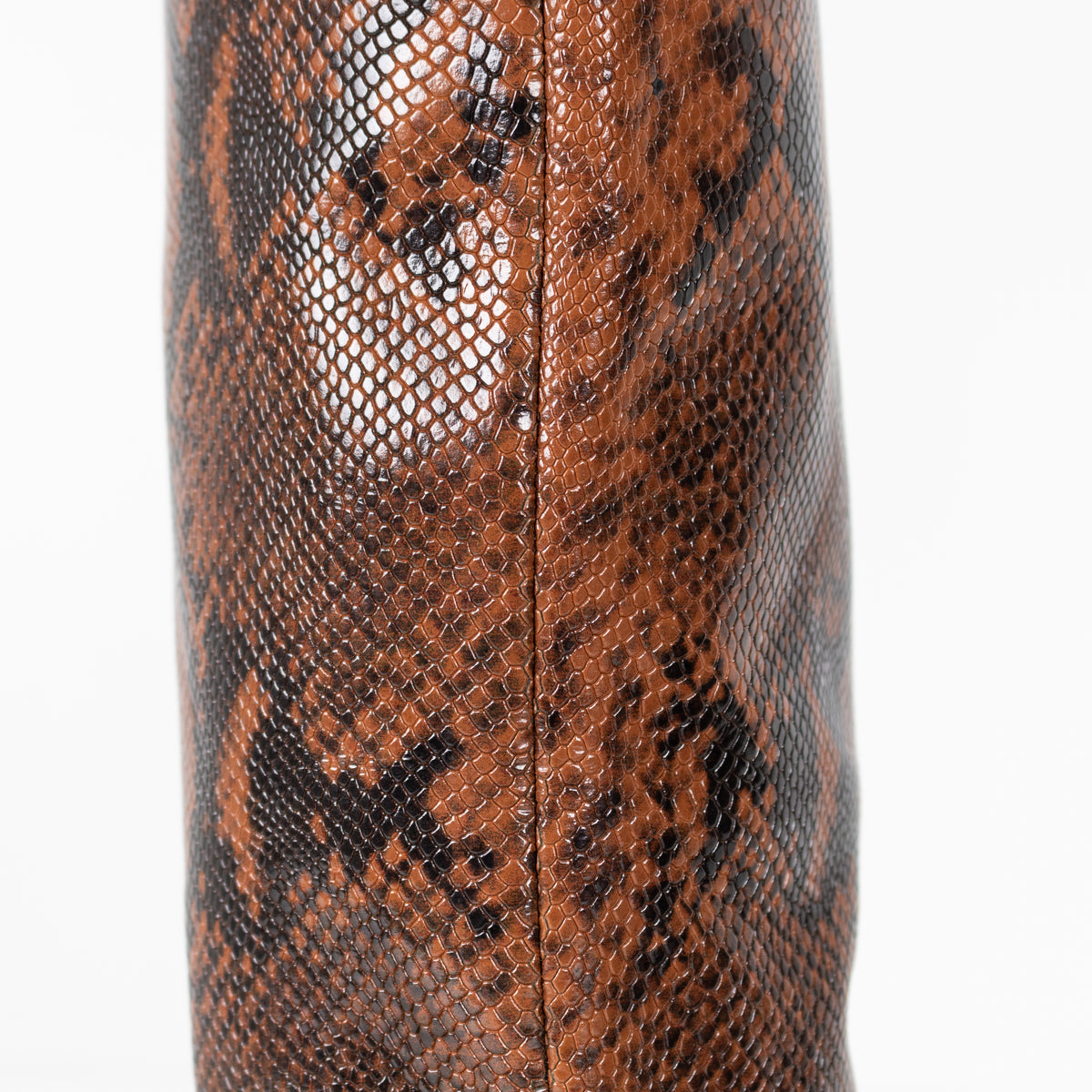Jimmy Choo Brown Mock Snake Skin Heeled Boots