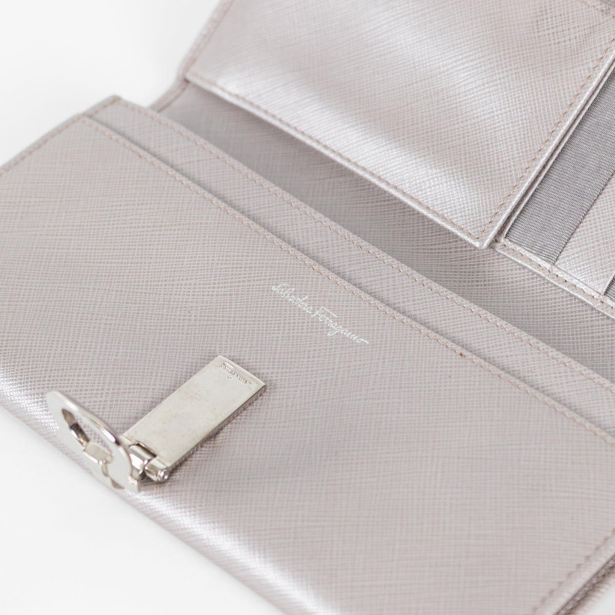 Salvatore Ferragamo Grey Continental Wallet