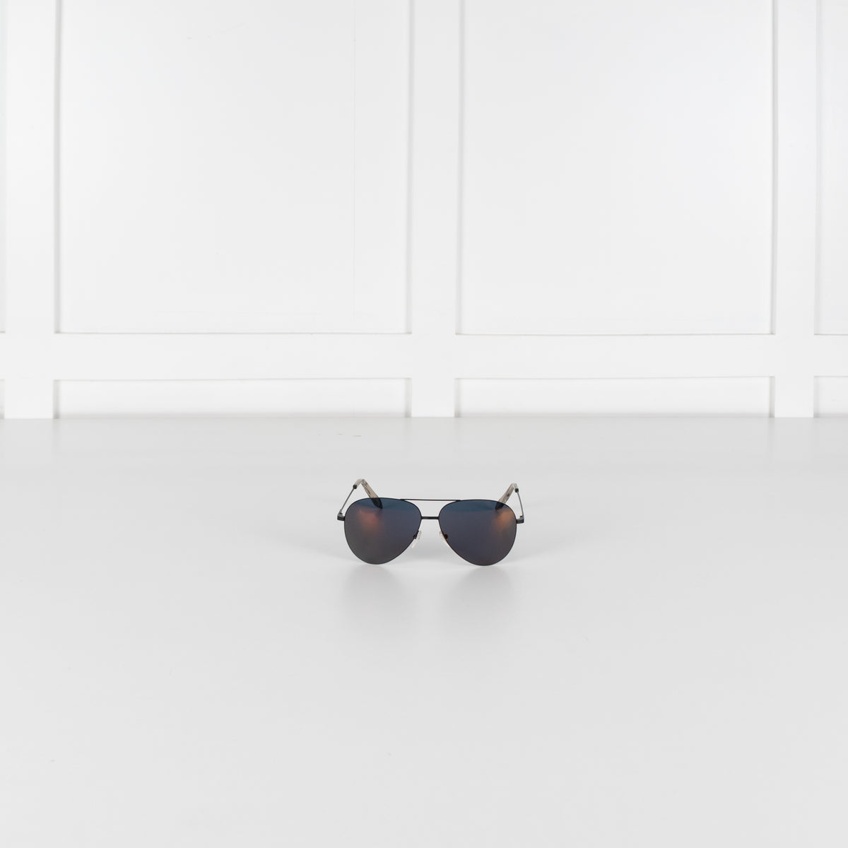 Victoria Beckham Amber Lens Aviator Sunglasses With Metal Temple Detail
