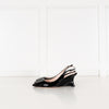 Roger Vivier Black Patent Kitten Wedge Slingback
