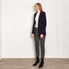 Amanda Wakeley Midnight Blue Sheer Back Panel Blazer Jacket