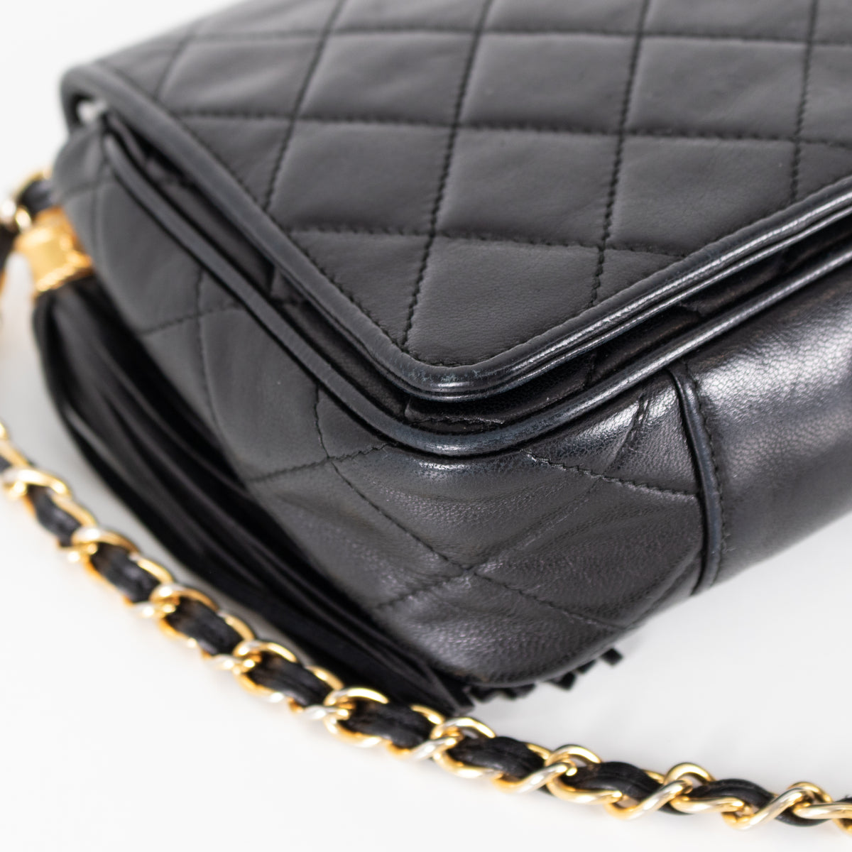 Chanel Black Vintage Quilted Flap Camera Bag