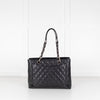 Chanel Black Caviar GST with Silver Hardware