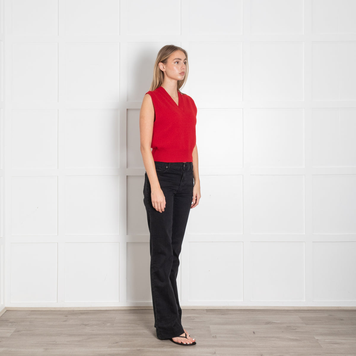 &Daughter Red Wool Sleeveless Vest