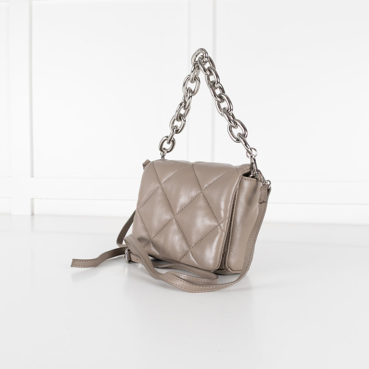 Stand Studio Taupe Brynn Quilted Bag