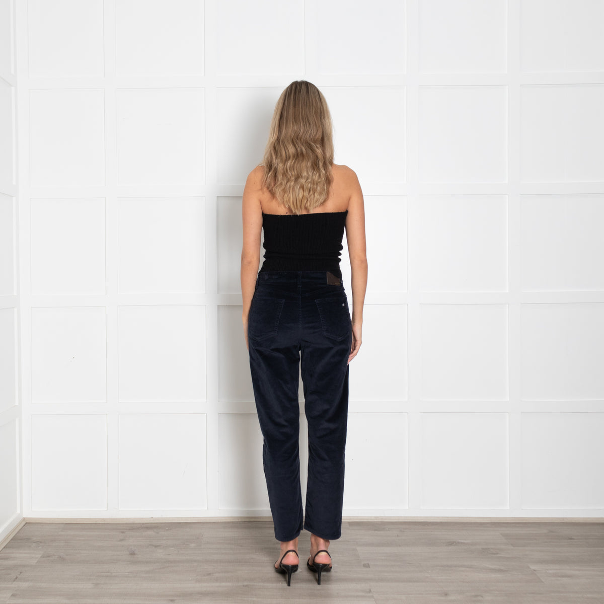 Paige Blue Velvet Split Ankle Jeans