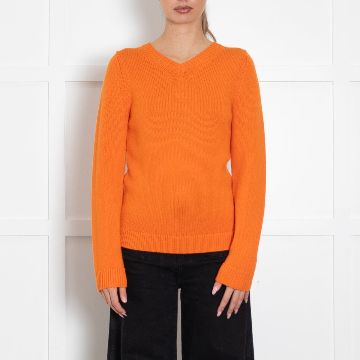 Emilia Wickstead Orange Knit Comely Jumper
