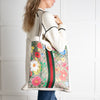 Gucci Ophidia Floral GG Supreme Large Tote Bag