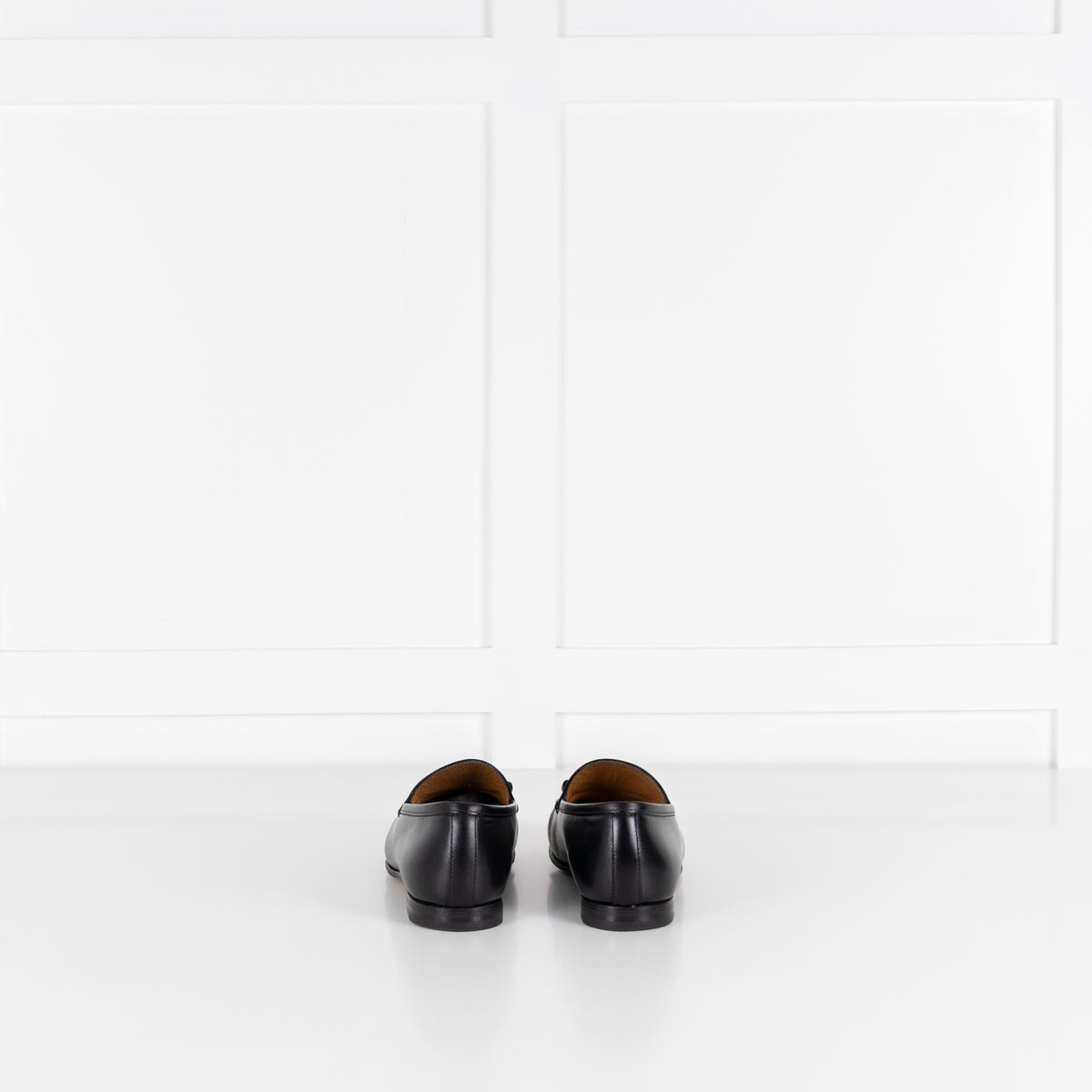 Gucci Jordaan Black Horsebit Leather Loafers