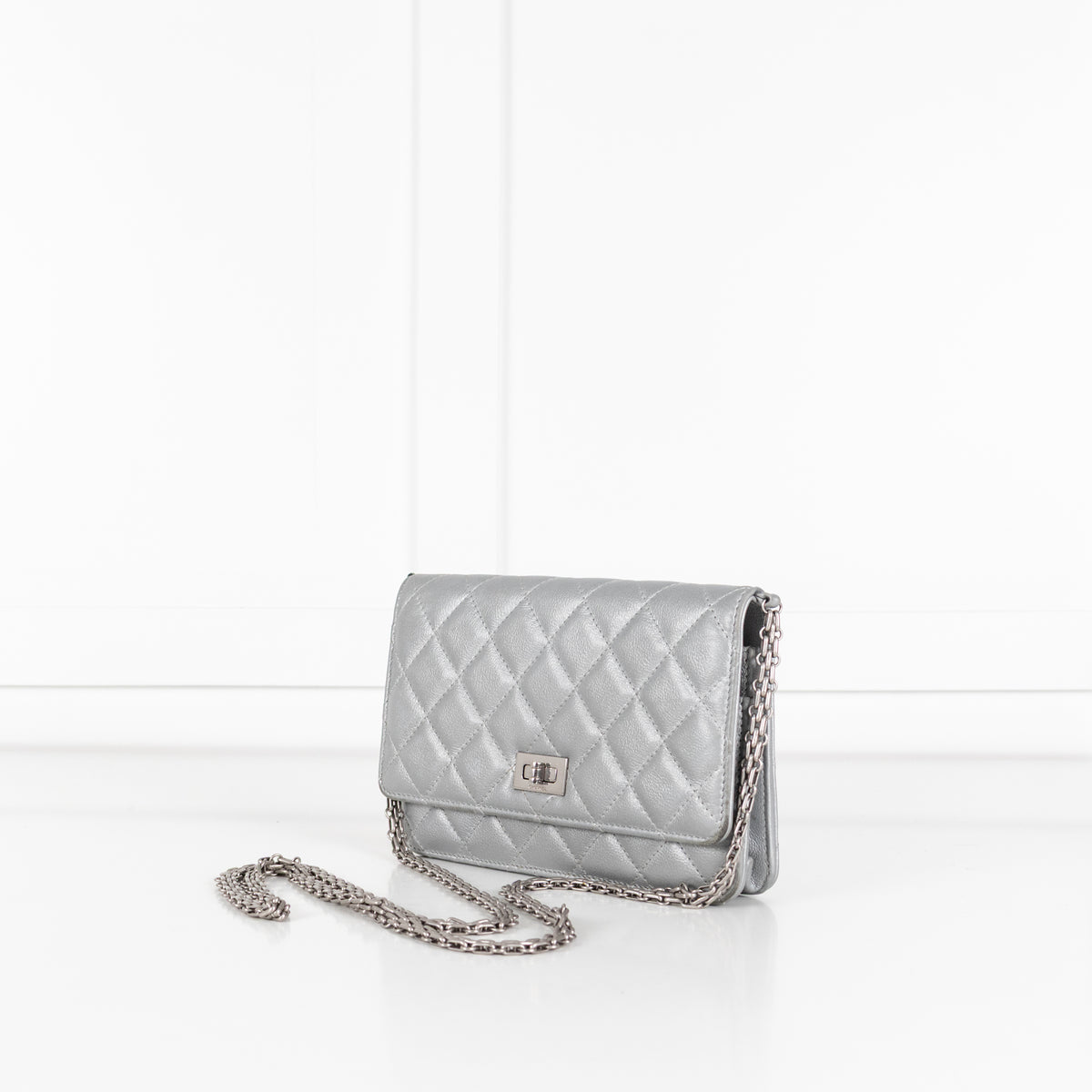 Chanel Silver WOC 2.55 Re-Edition with Box