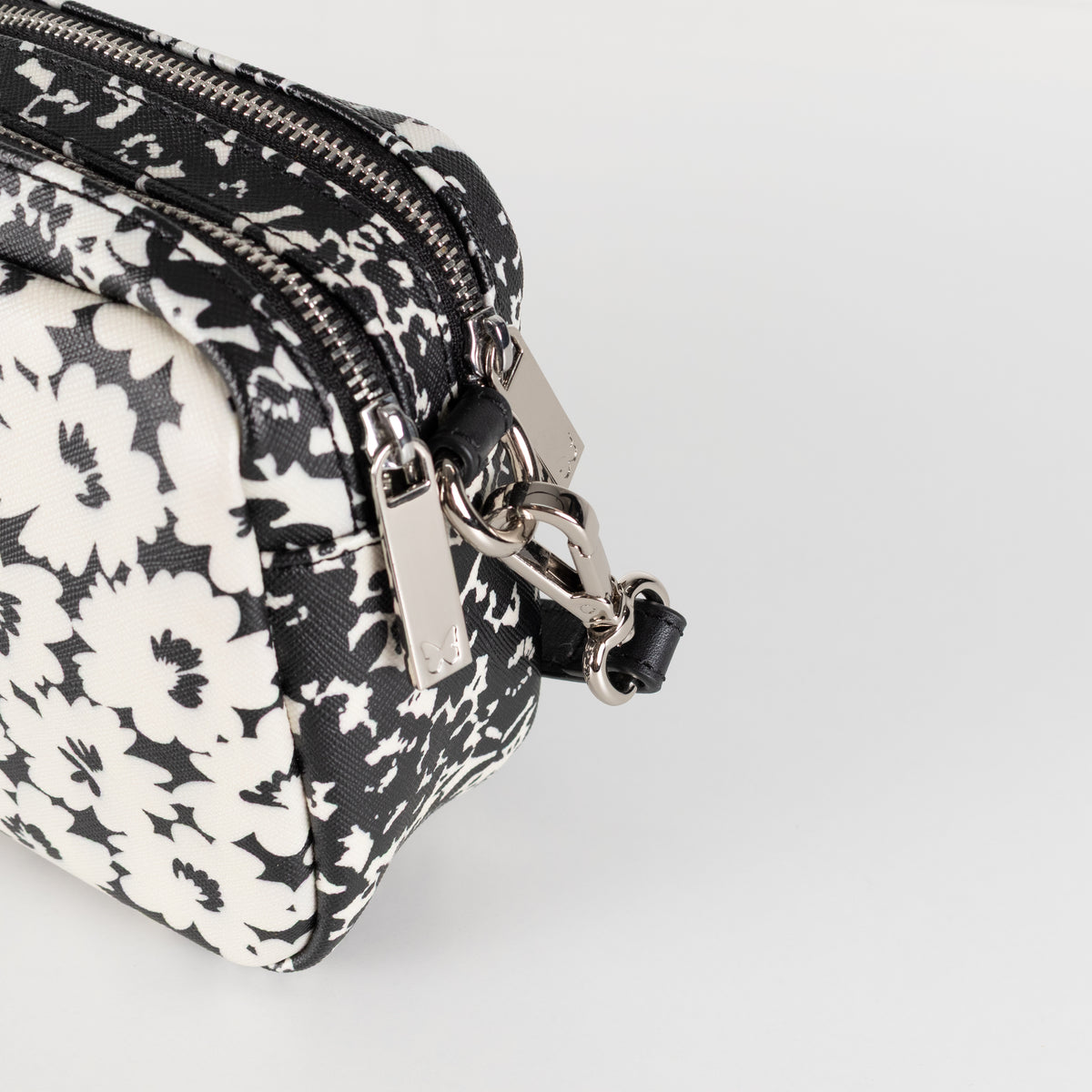 Weekend Max Mara Black and White Butterfly Print Crossbody Bag
